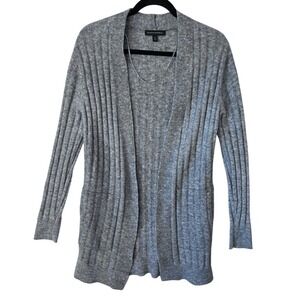 Banana‎ Republic Women's Grey Ribbed Wool Alpaca Blend Long Cardigan Sweater XS